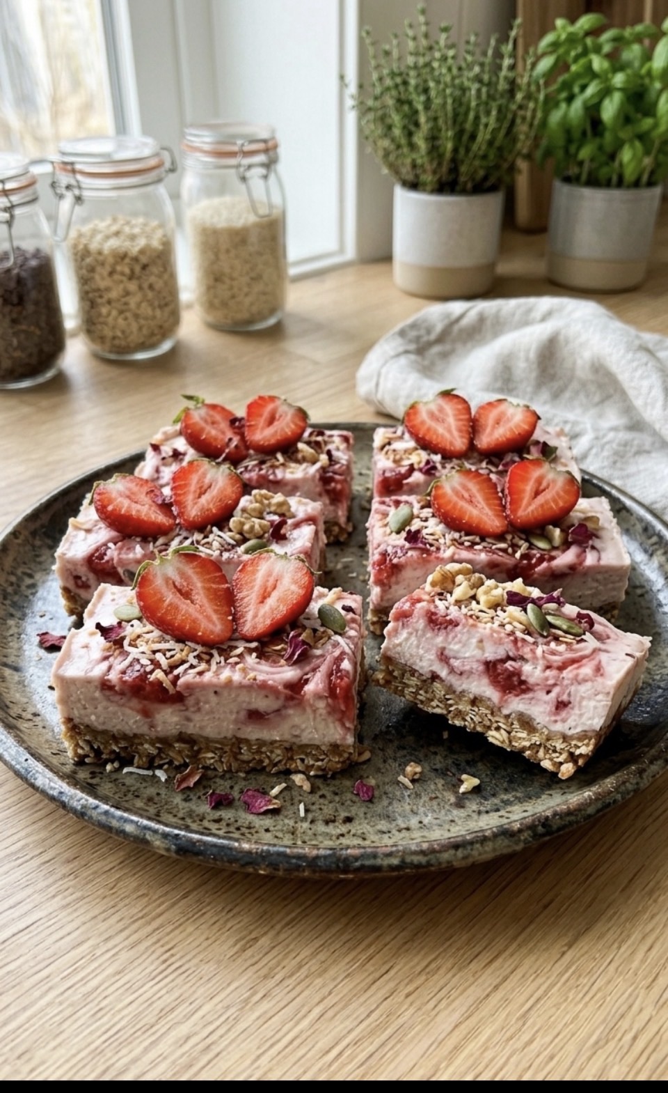 Strawberry Cheesecake Oat Bars: A Fresh, No-Bake Treat