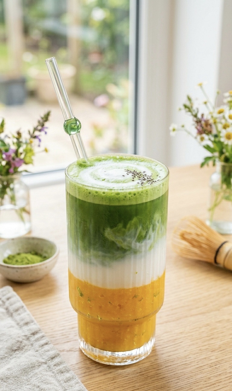 The Golden Hour Matcha Smoothie 🌅✨