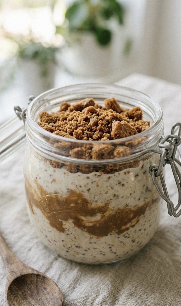 The Secret to Never Skipping Breakfast Again: Biscoff Overnight Oats
