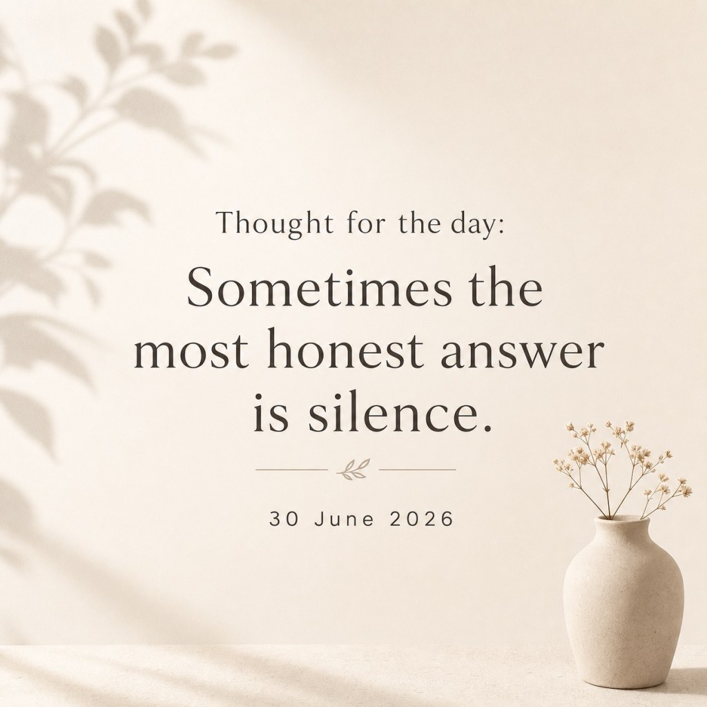 Thought for the day 30 June&nbsp;2026