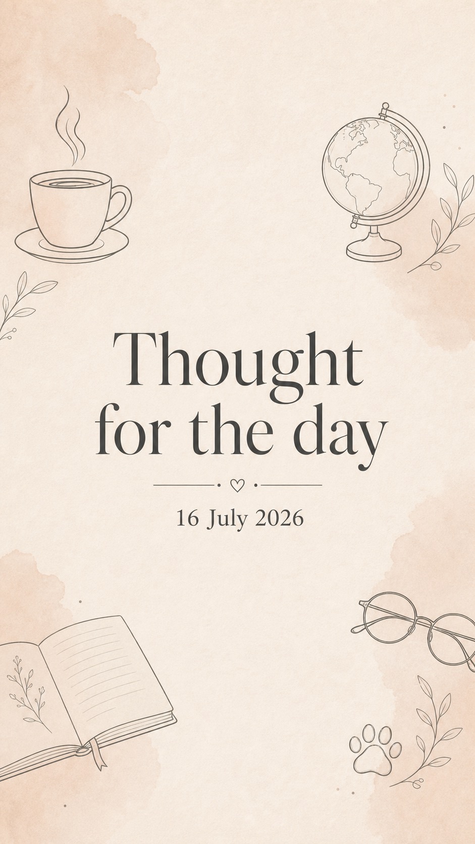 Thought for the day 16 July 2026